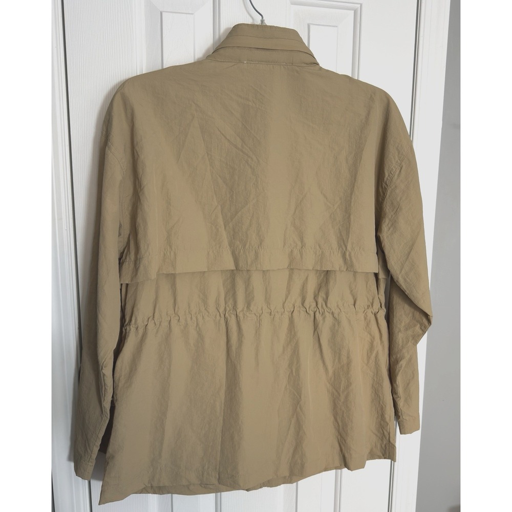 Michael Kors Women's Hooded Packable Khaki Rain Jacket/Coat Size L NEW - Picture 3 of 7